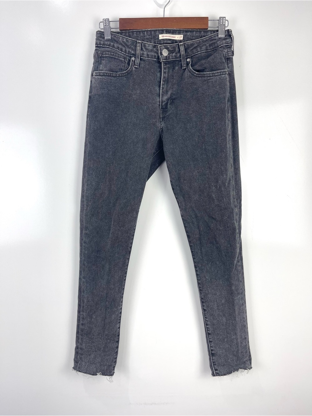 Levi’s 721 High Rise Skinny Jeans Women’s 27 Faded Black Casual Stretch Denim
